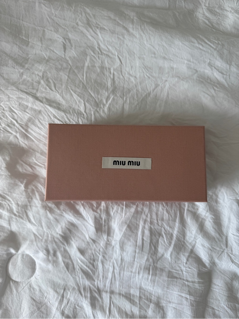 Miu Miu Blush Pink Rectangular Logo Glasses Sunglasses Gift Box